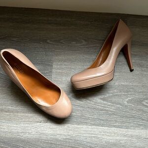 Gucci Nude Platform Stiletto Heels 37.5